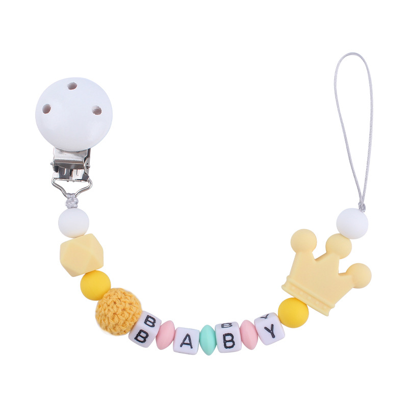 Infantil chupete cadena bebé creativo animal de dibujos animados conejo mordedura molar pulsera juguete