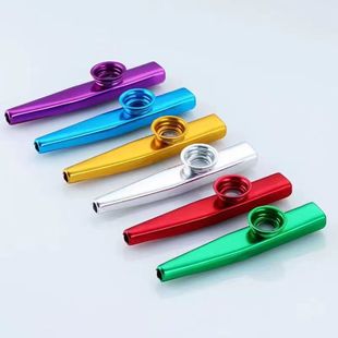 Gold-Plated Kazoo, Mouth-Blown Musical Instrument Companion for Beginners, Simple, Compact, Easy to Carry, Small Accompaniment, Portable
