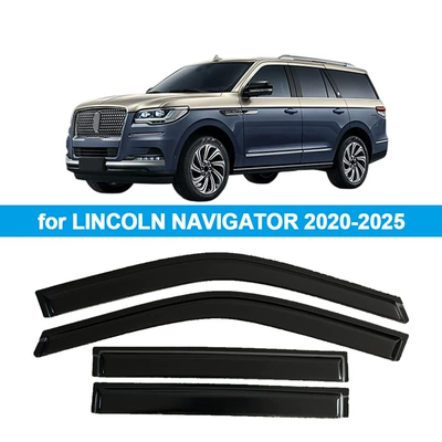 Suitable for Lincoln Navigator 2020-2025 Rain Shield Side Window Deflector Rain Eyebrow Thickened Version (Rain shield) - for-lincoln-navigator-2020-20254pcs
