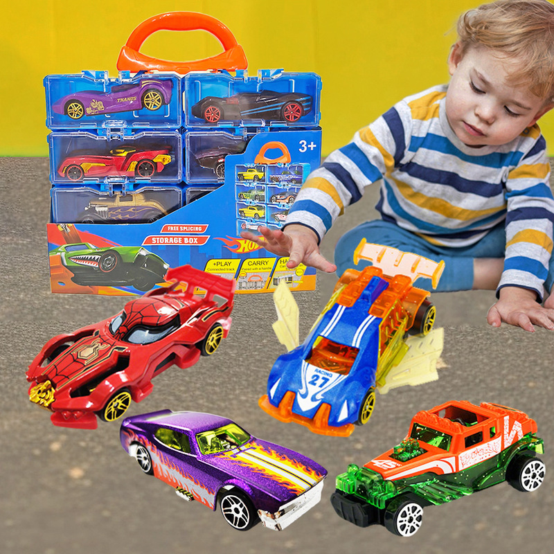 Foreign Trade 1:64 Hot Wheel Alloy Car Model with Storage Box Sliding Metal Off-Road Vehicle Racing Domeka Toys Foreign Trade 1:64 Hot Wheel Alloy Car Model with Storage Box Sliding Metal Off-Road Vehicle Racing Domeka Toys