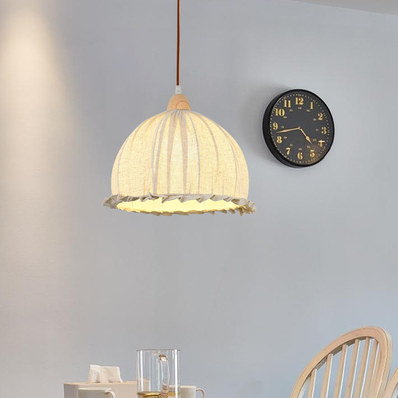 Sili estilo lámpara bar lámpara de mesa de comedor estilo japonés lámpara de mesa de tela salón lámpara de mesa redonda de algodón Lino nórdico retro país estudio