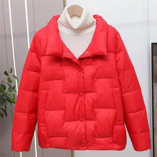 反季轻薄羽绒服女短款大码加厚2025年新款白鸭绒宽松保暖冬季外套