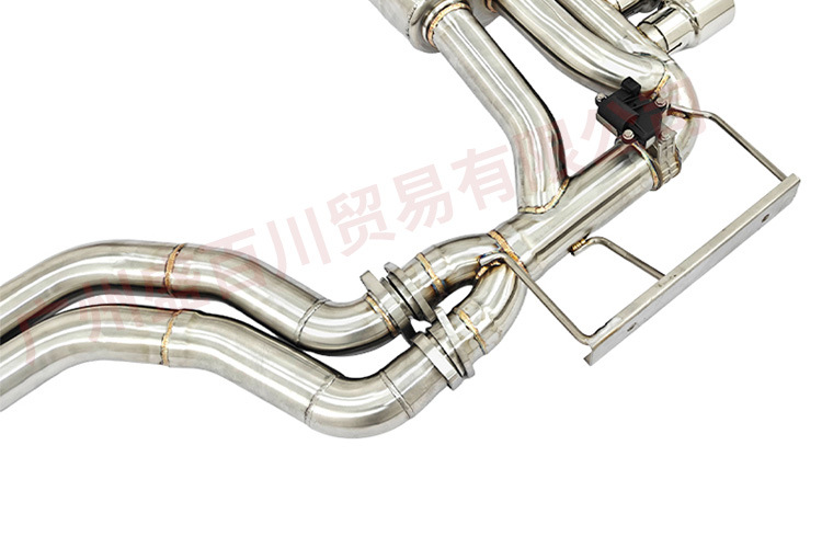 Suitable for 04-06 Bmw E46M3 Stainless Steel Exhaust Pipe with Valve, Mid-Section and Tail-Section Cat-Back Muffler Tailpipe