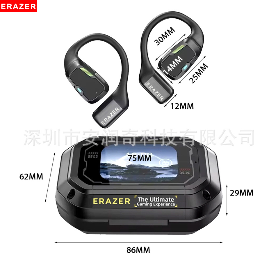 Ability XP6 Bluetooth Earbuds with AI Translation 165 Languages OWS Ear-hook Hi-Fi Sports Earphones Cross-border