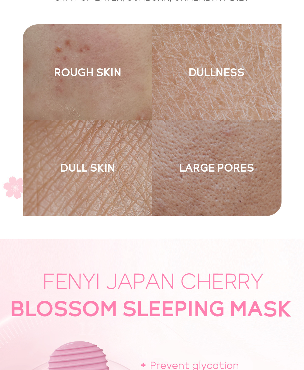 Cross-border FENYI Japanese Cherry Blossom Sleeping Mask 3g skin care products, Shopee AliExpress manufacturer wholesale supply undefined