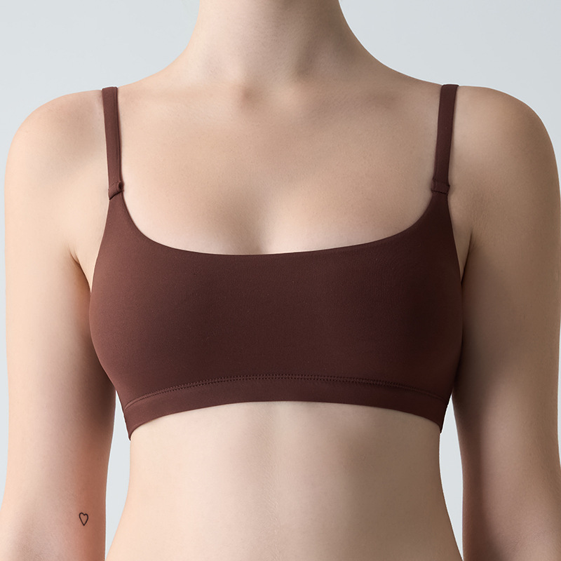 SK*Mと同じスタイルのFITS EVERYBODYブラ、パッドなし、調節可能なショルダーストラップ、高弾性で裸感覚のブラセット|undefined