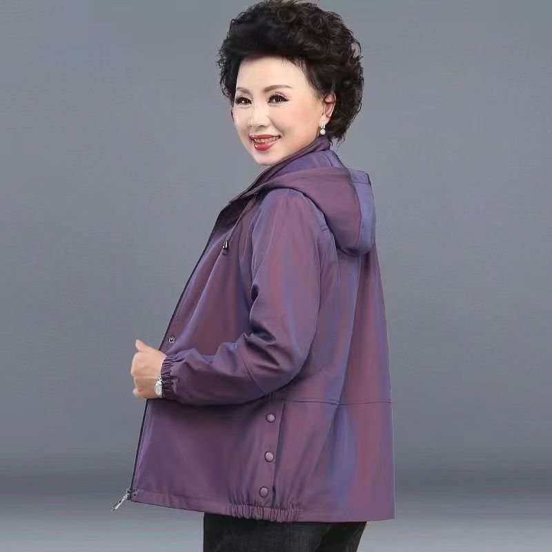 妈妈外套春秋洋气大码2025新款中老年人女装奶奶春秋夹克上衣|undefined