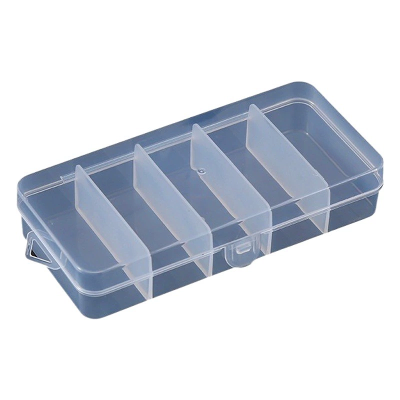 Цельная Пряжка, прямоугольная пластиковая коробка с 5 отделениями, упаковочная коробка для деталей ручной работы, ящик для хранения берушей