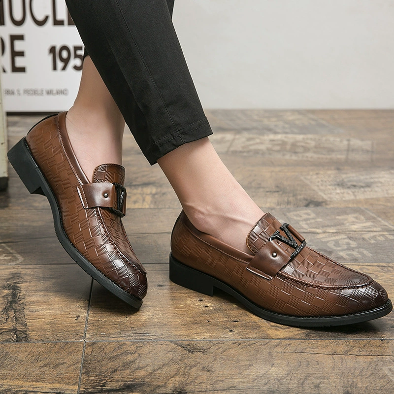 Трансграничная повседневная кожаная обувь больших размеров 38-48 размеров, кожаная обувь для стилиста, мужская кожаная обувь в Корейском стиле, внешняя торговля, молодежная кожаная обувь для стилиста волос