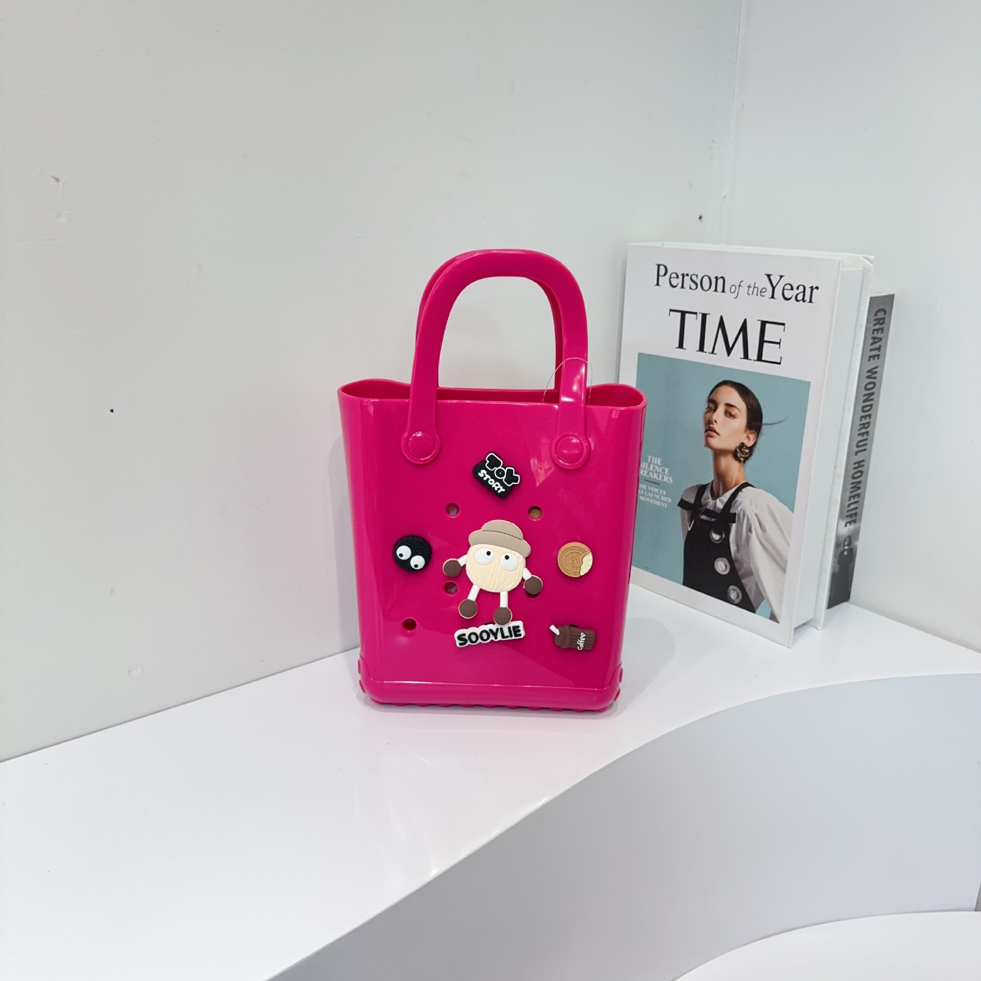 Jelly Bag 2025 New Cross-border DIY Hole Bag, Cartoon Doll, Children's Bag, Beach Baby, Toiletries and Vegetable basket bag undefined