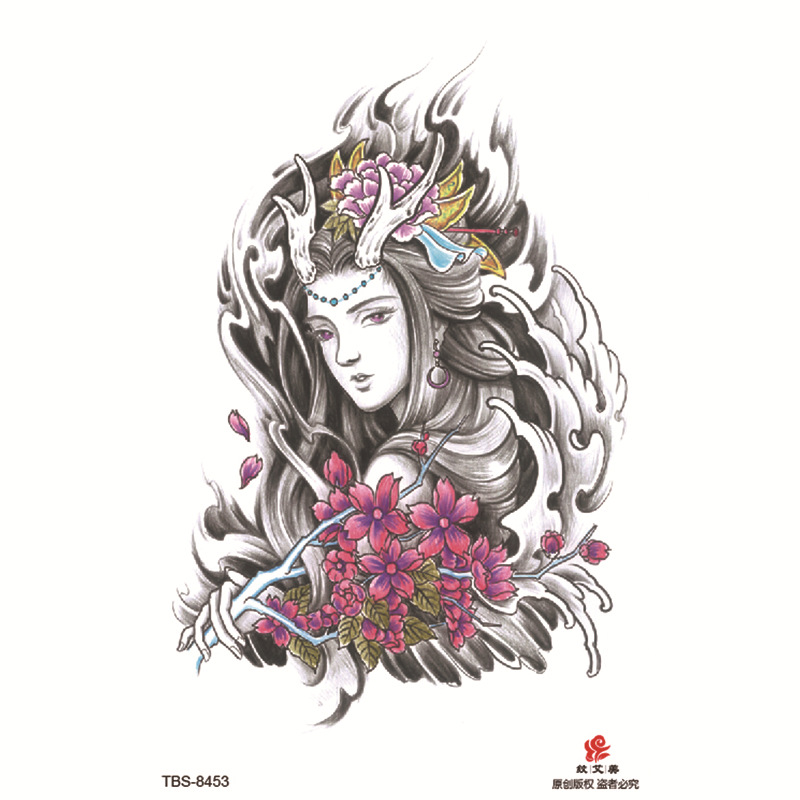 Pegatinas de tatuaje impermeables de brazo completo pequeño, símbolo de tótem, pegatinas de brazo pequeño, conjunto de ensamblaje al por mayor, suministro transfronterizo