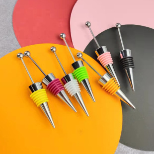 beaded wine stopper DIY beaded wine stopper silicone bottle stopper wedding wine champagne stopper diy beaded wine stopper