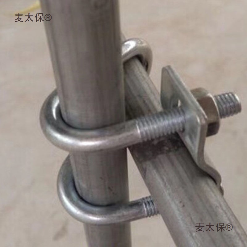 枫译双u型管卡镀锌铁管紧固件钢管卡扣双十字卡扣水管固定麦太保