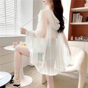 Hooded Sun-protective Shirt Zipper Jacket Women's 2023 New Summer Korean Style Foreign Style All-match Loose Fairy Top