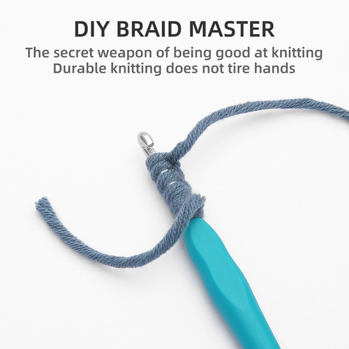 Household handmade DIY solid crochet TPR silicone soft handle single-head crochet wool bag metal aluminum crochet hook