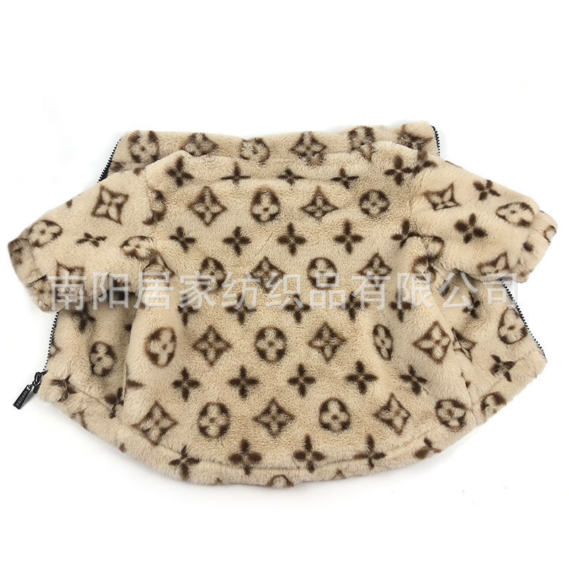 Marca de moda ropa para perros primavera y otoño capa de estampado de leopardo engrosada Teddy chenari Chihuahua ropa de marca de moda para mascotas