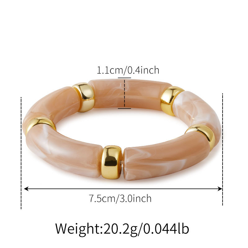 Retro Simple Style Solid Color Acrylic Bangles Wholesale display picture 2