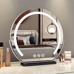 LED スマート化粧鏡ライト付きデスクトップ大型 2025 新しいドレッシングテーブルオールインワンライト高級ハイエンドミラー