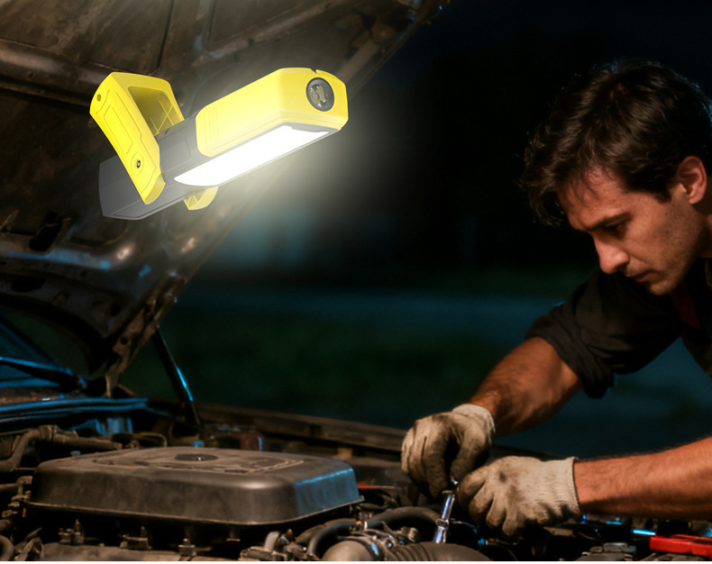 New cross-border COB work light, rechargeable auto repair work light, magnetic inspection work light, outdoor camping light
