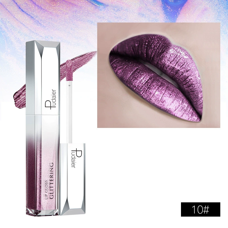 Lip Gloss (Pudaier) Shimmer Pearl Nourishing, 18 Colors, Lip-Volume Enhancing, European Style
