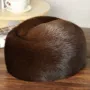 保暖加厚整皮男款老头帽