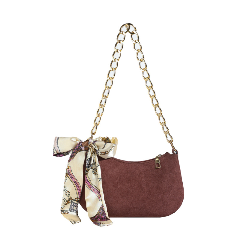 Bolso retro mate para mujeres 2024 nueva personalidad de cadena gruesa bolso de hombro casual brazo bolso de mano Meirard