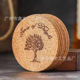 源头厂家供应软木垫餐具创意丝印logo杯垫软木杯垫防滑