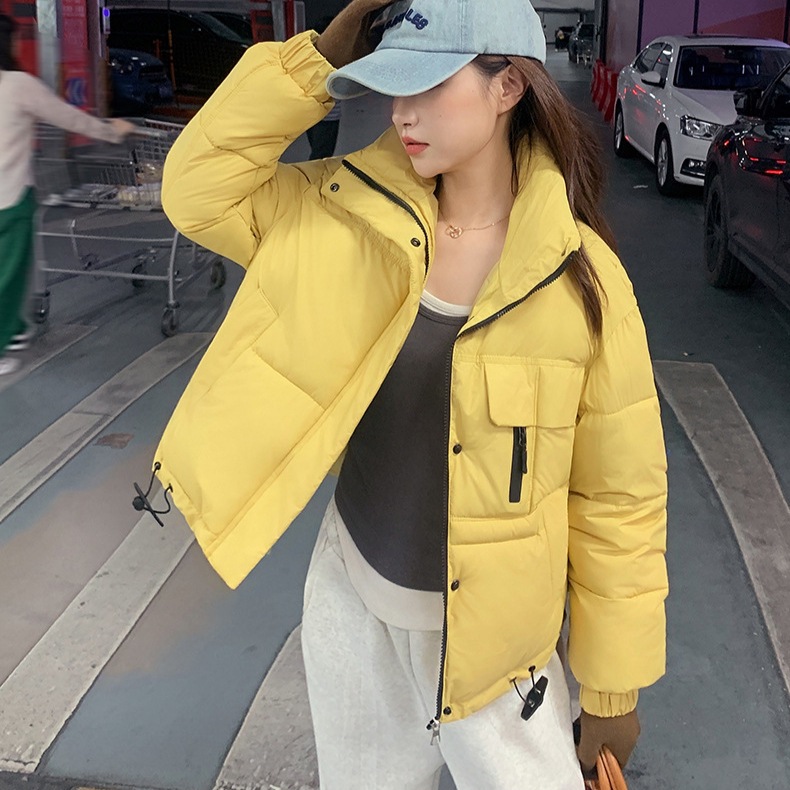 2025 nueva ropa de algodón de invierno corto de mujer pequeña chaqueta de algodón gruesa suelta de estilo coreano pequeño abrigo de moda image 8