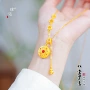保色复古流苏沙金锁骨链