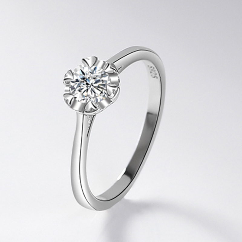 Fashion Flower Copper Plating Zircon Rings 1 Piece