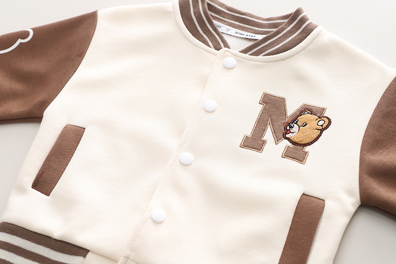 Kannerkleeder Fréijoersnei Artikel Jongen 2 Casual Baseball Kleeder Cardigan Jackett 1-5 Joer al Kanner Cartoon_voghion.com