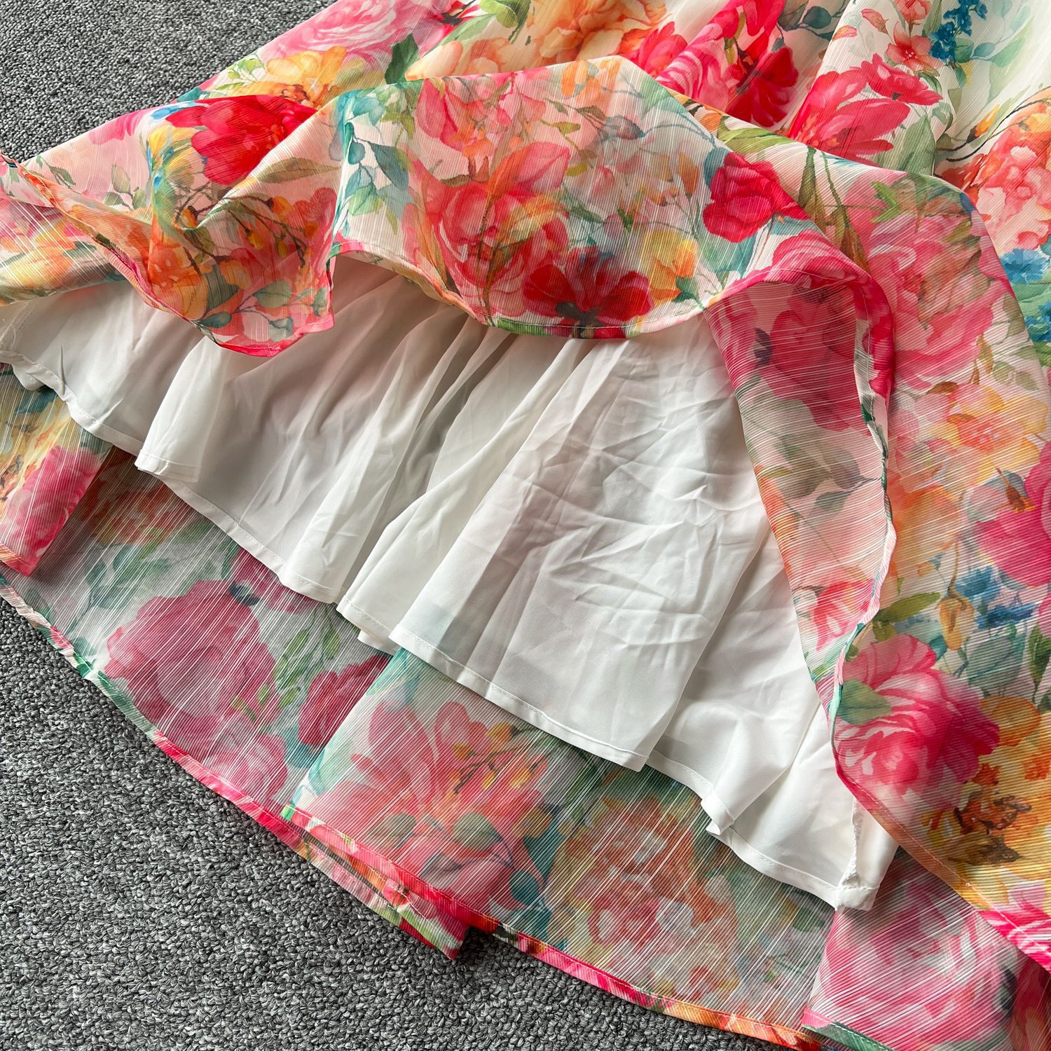Women's Two Piece Set Elegant Lantern Sleeve Top And Mesh Skirt_voghion.com