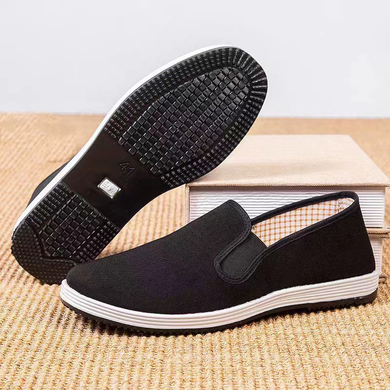 Zapatos DE TRABAJO negros para hombres viejos de Beijing zapatos de tela de trabajo zapatos de trabajo para hombres zapatos casuales resistentes al desgaste zapatos de tela zapatos de conductor antideslizantes resistentes al desgaste