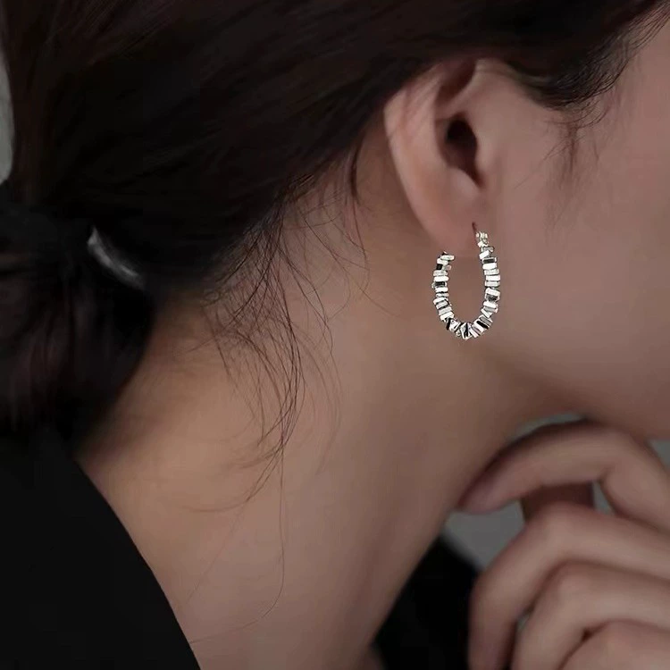 Серебряная игла, серьги, образец серебра 925, стиль легкой роскоши, высококачественный стиль