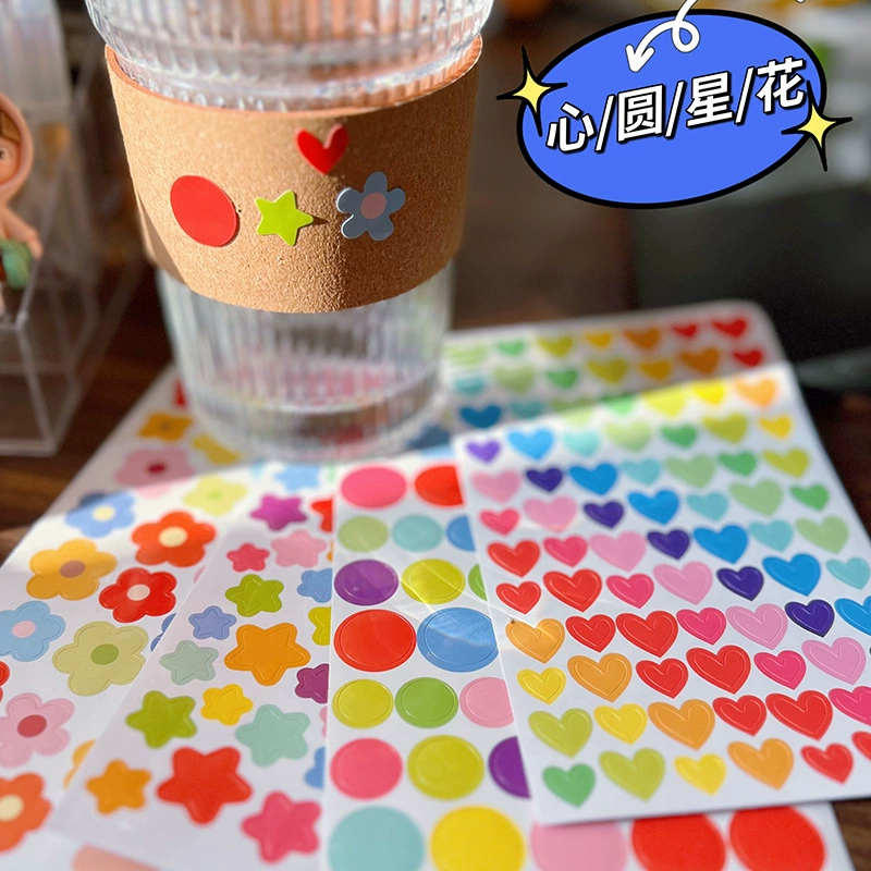 Награда для детского сада, маленькая цветочная наклейка, наклейка с похвалой Y, наклейка с оценкой ученика начальной школы, наклейка со звездой и сердцем для ручного счета