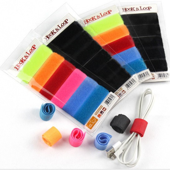 20mm*160mm电压魔术贴扎带捆绑带机房理线带彩色扎带 捆扎带收纳