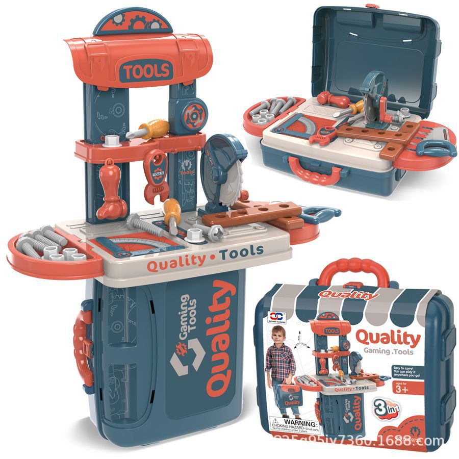 국경 간 어린이 나사 나사 어셈블리 분해 도구 상자 드라이버 소년을위한 교육 장난감