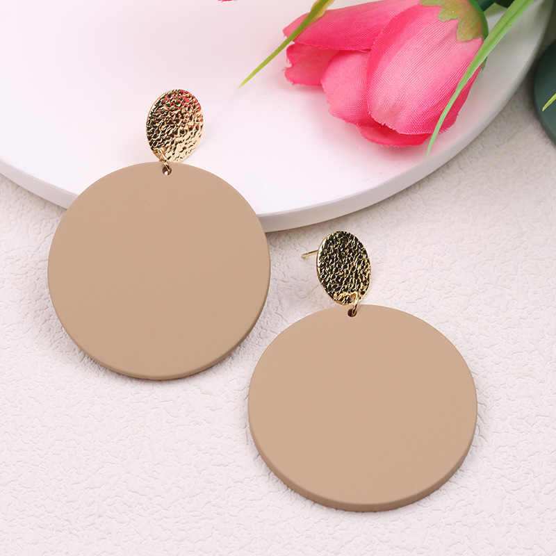 Nordic Style Round Arylic Women's Drop Earrings display picture 11