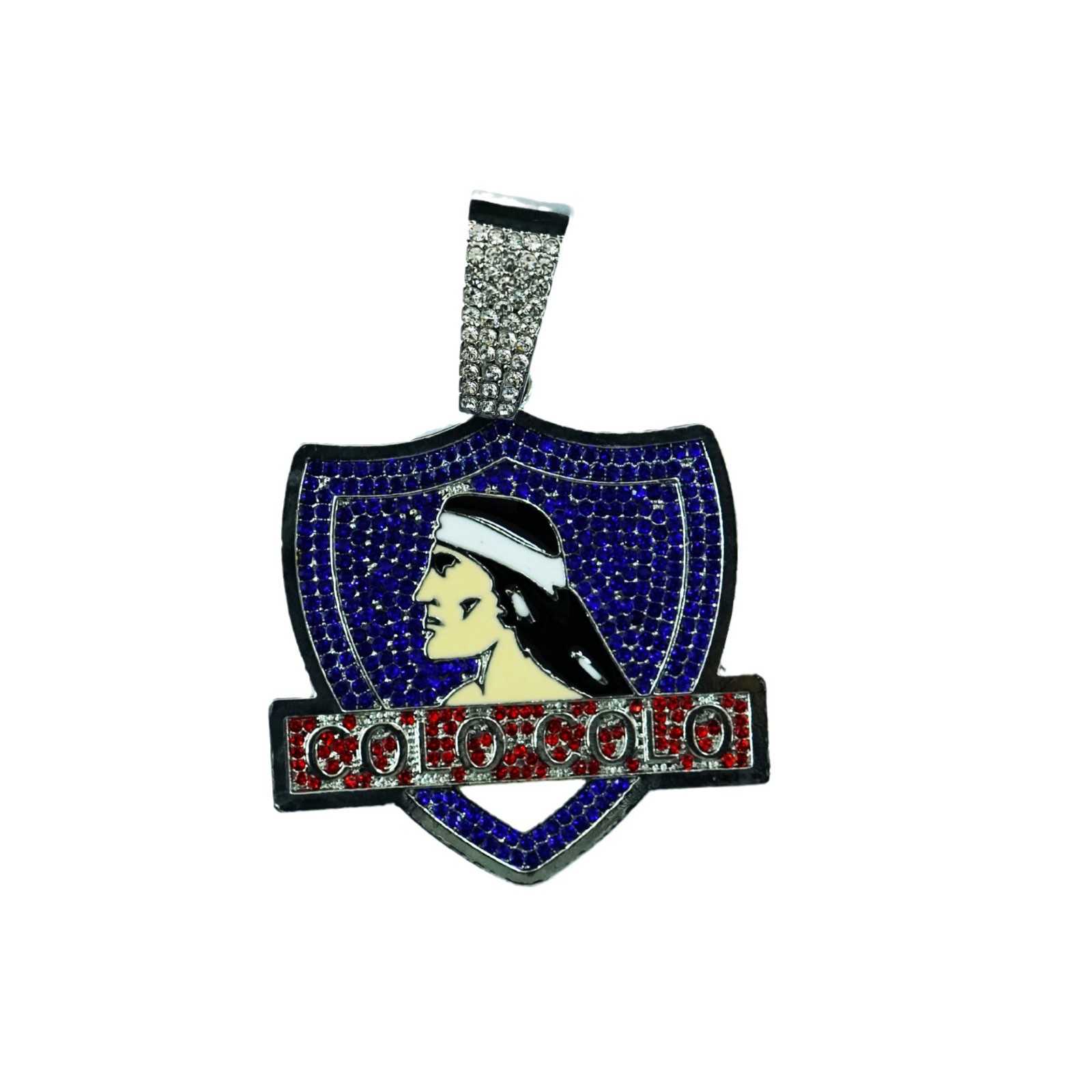 Europa y los Estados Unidos Hip-Hop completo COLO-COLO retrato escudo colgante rap collar hipster adornamiento de estilo callejero personalizado