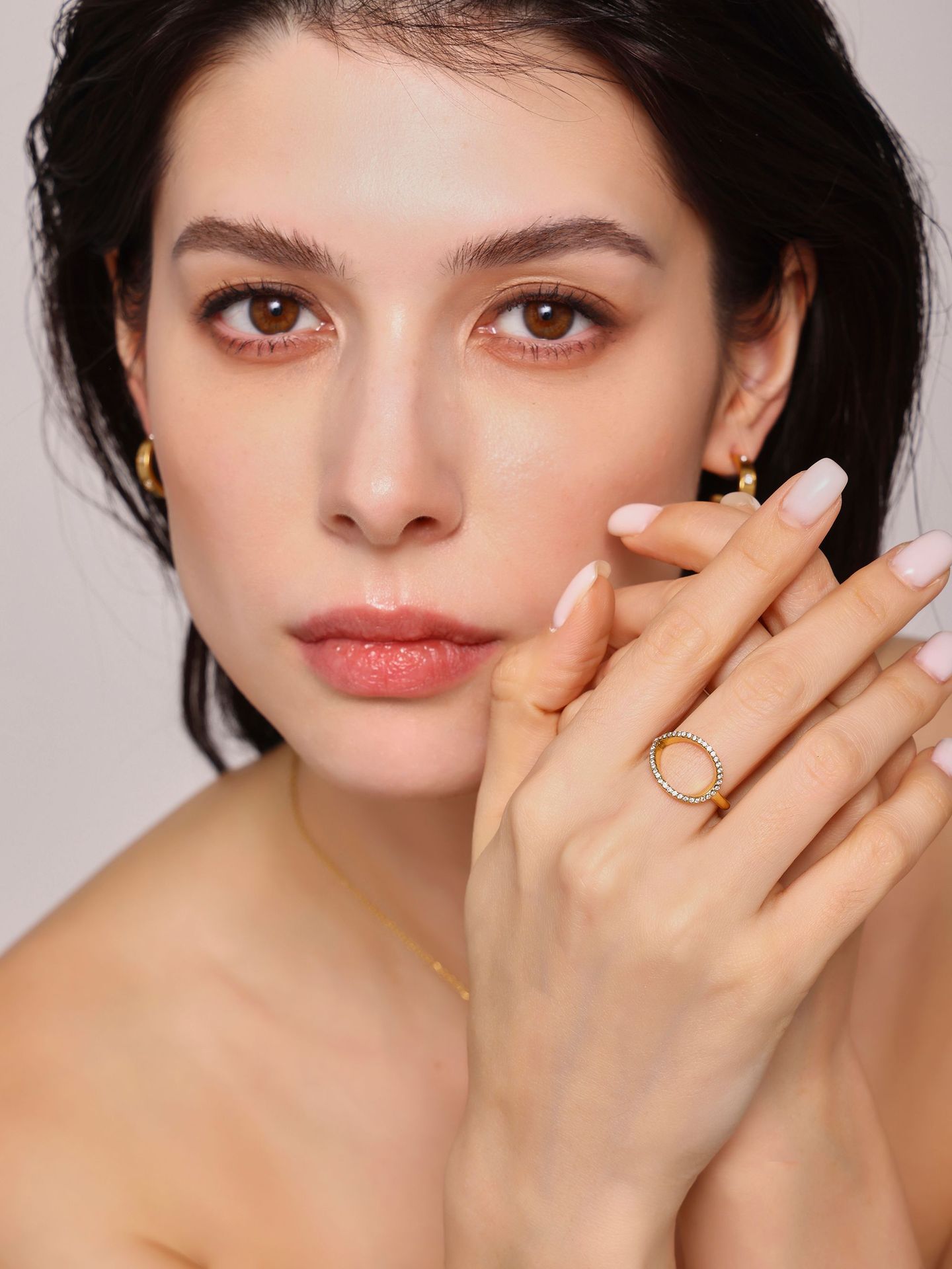 Verstelbare zirkonia ring voor dames rvs ring elegant design_voghion.com