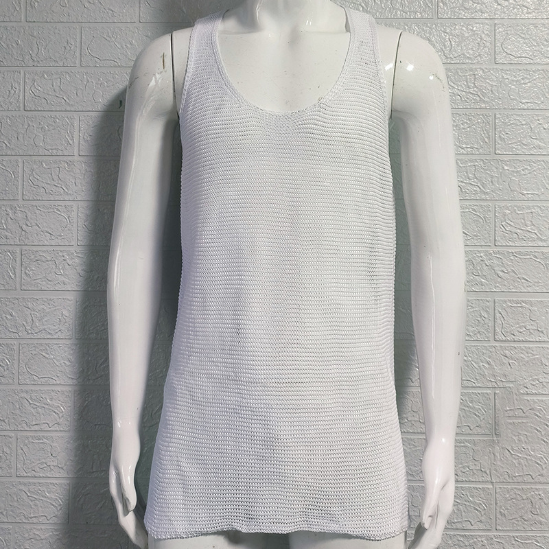 Sweater Summer Loose Sleeveless Knitted Vest Sports Muscle Men's Clothing_voghion.com