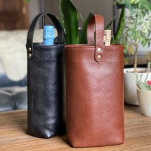 PU皮革双只装红酒袋便携送礼手提红酒袋红酒展销会赠品高档酒包装