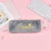 Plush candy pen bag-gray