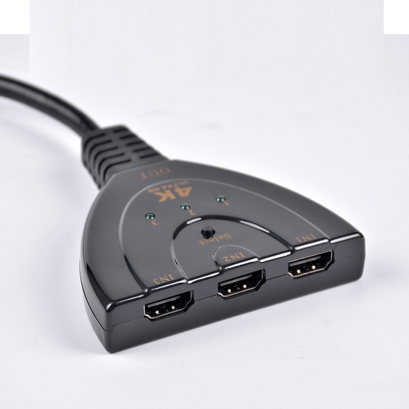hdmi三切一猪尾巴4K60HZHDMI高清切换器3切1三进一出3进1出|undefined