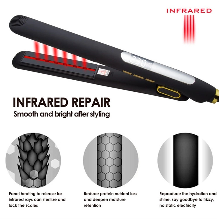 MESKY2021可定制沙龙直发器设备远红外陶瓷直发器液晶铸铁直发器