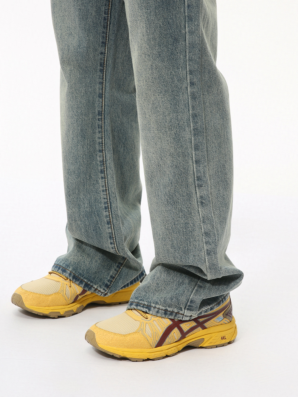 MTLCLOTHES Hombres| Otoño retro hace viejos jeans de lavado de agua, pantalones casuales sueltos, variados, tendencia