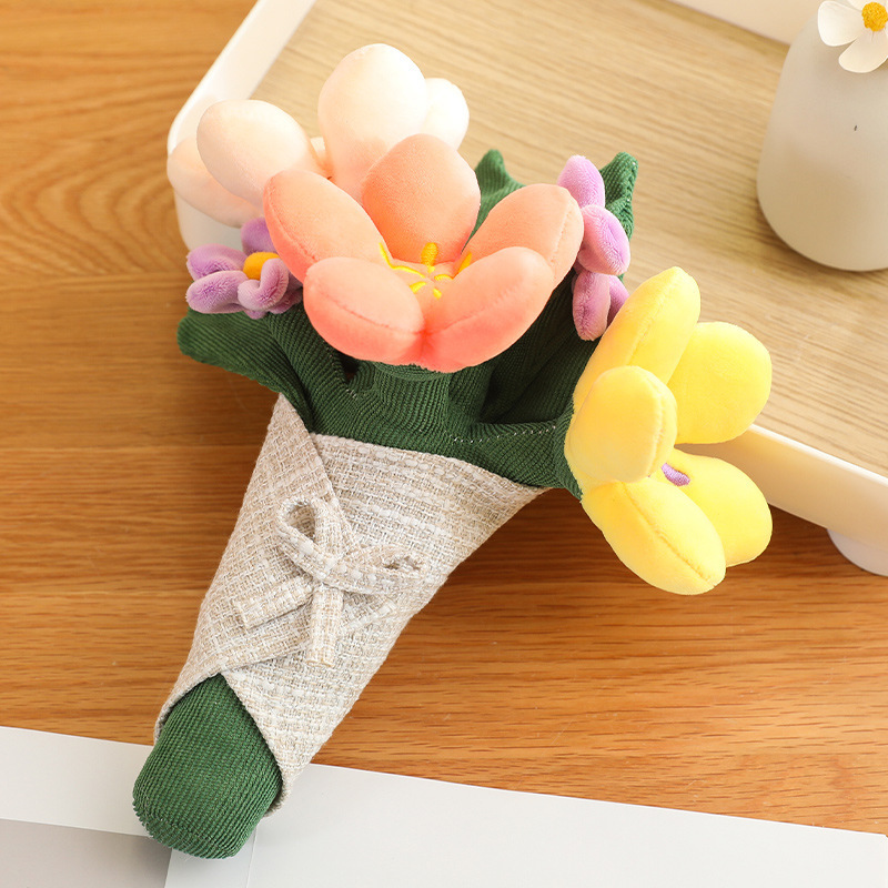 Plantas creativas flores en maceta muñecas dibujos animados lindos interesantes flores de mano decoración para el hogar juguetes para mujeres
