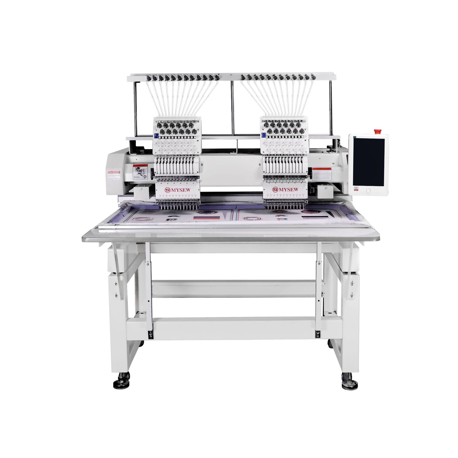 Máquina de bordado de doble cabeza de 15 agujas MJS1502 máquina de bordado de alta velocidad de computadora comercial máquina de bordado automática