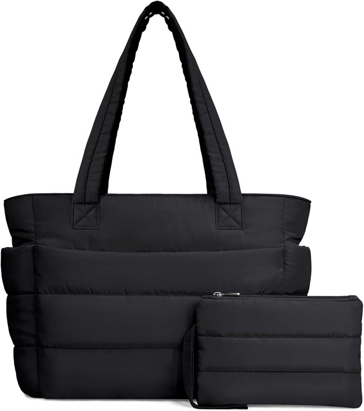 Topdesign Women's Puffer Handbag, Lightweight Puffy Handbag, with Compartments, Quilted Shoulder Bag, Suitable for
