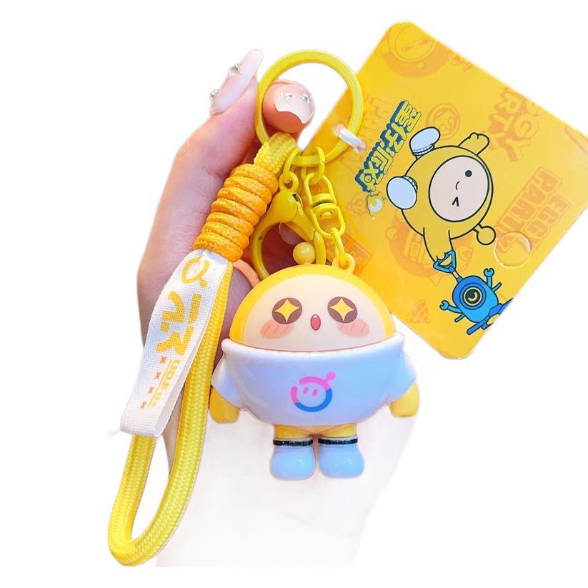 Genuino huevo de la fiesta llaveros huevo de vestir t llaveros bolsas creativas lindos colgantes juguetes huevo